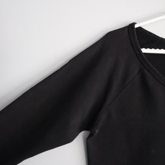 Lululemon Womens Meditate Black Sz 4 Activewear High-Low Wide Neck Sweatshirt - Picture 4 of 12